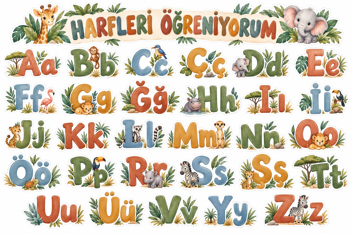 ST-AL-1001 yeni eğitici sticker tasarımı