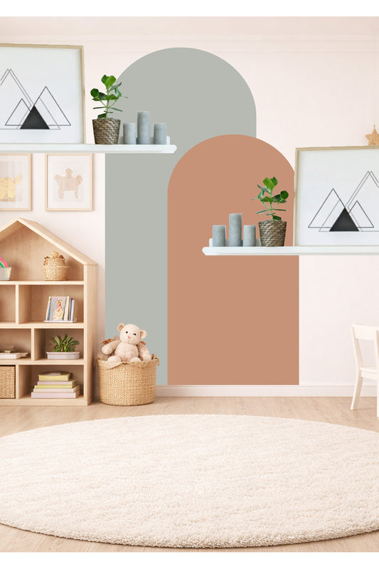 Bohem Oval 2’li Duvar Sticker - Renk-3
