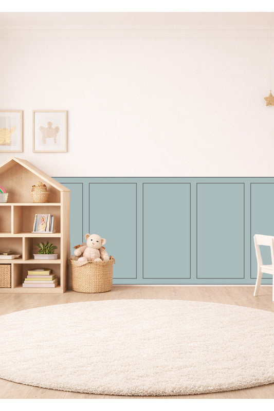 Klasik Çerçeve Desenli Panel Duvar Kaplama Folyosu Sticker Seti - Renk-2
