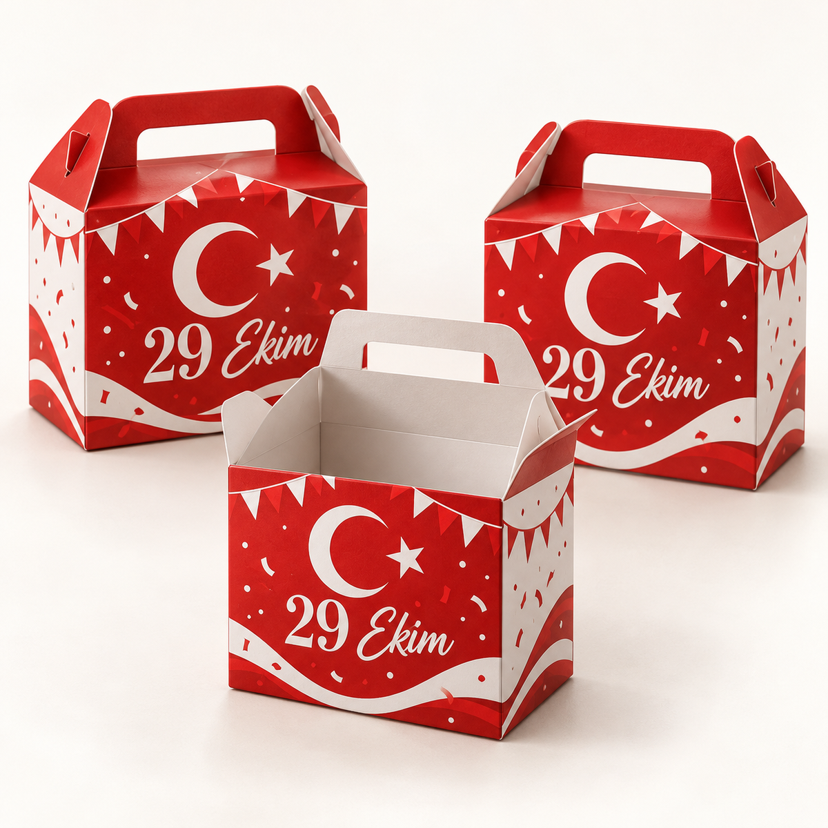 Cumhuriyet Coşkusu 29 Ekim mini karton şeker kutusu