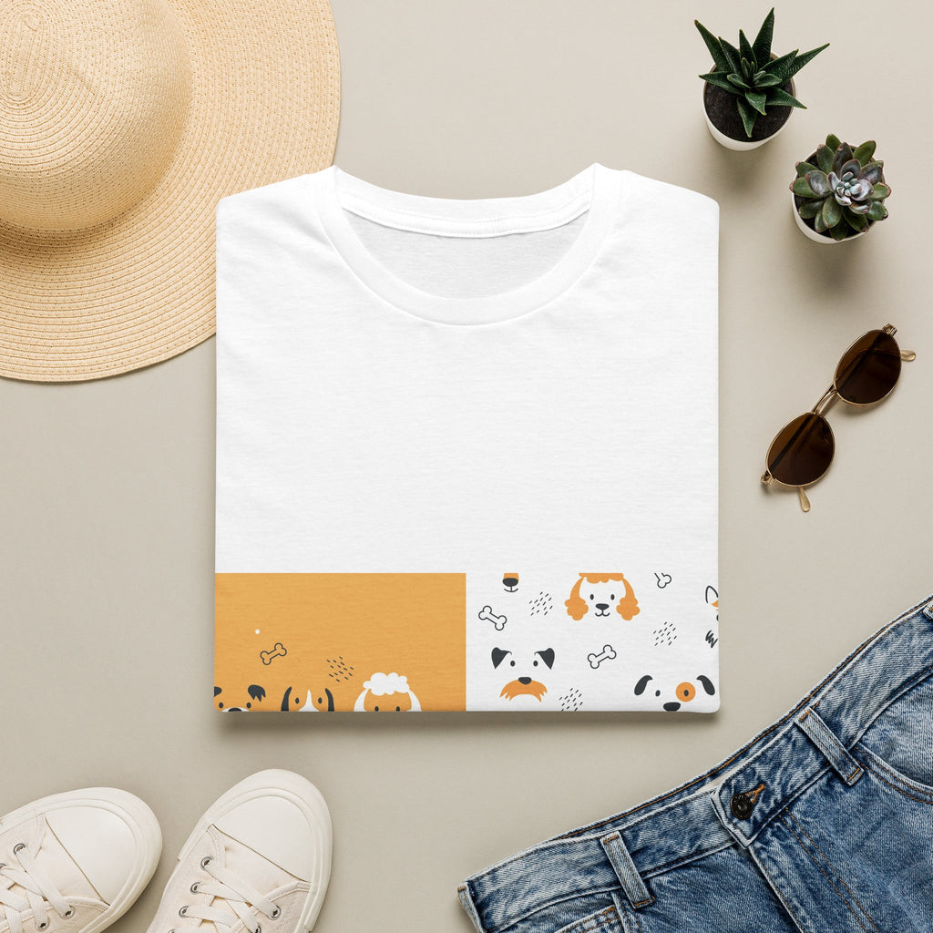 Dog Pattern T-Shirt — 'Best Friends' Cute Puppy Graphic Tee