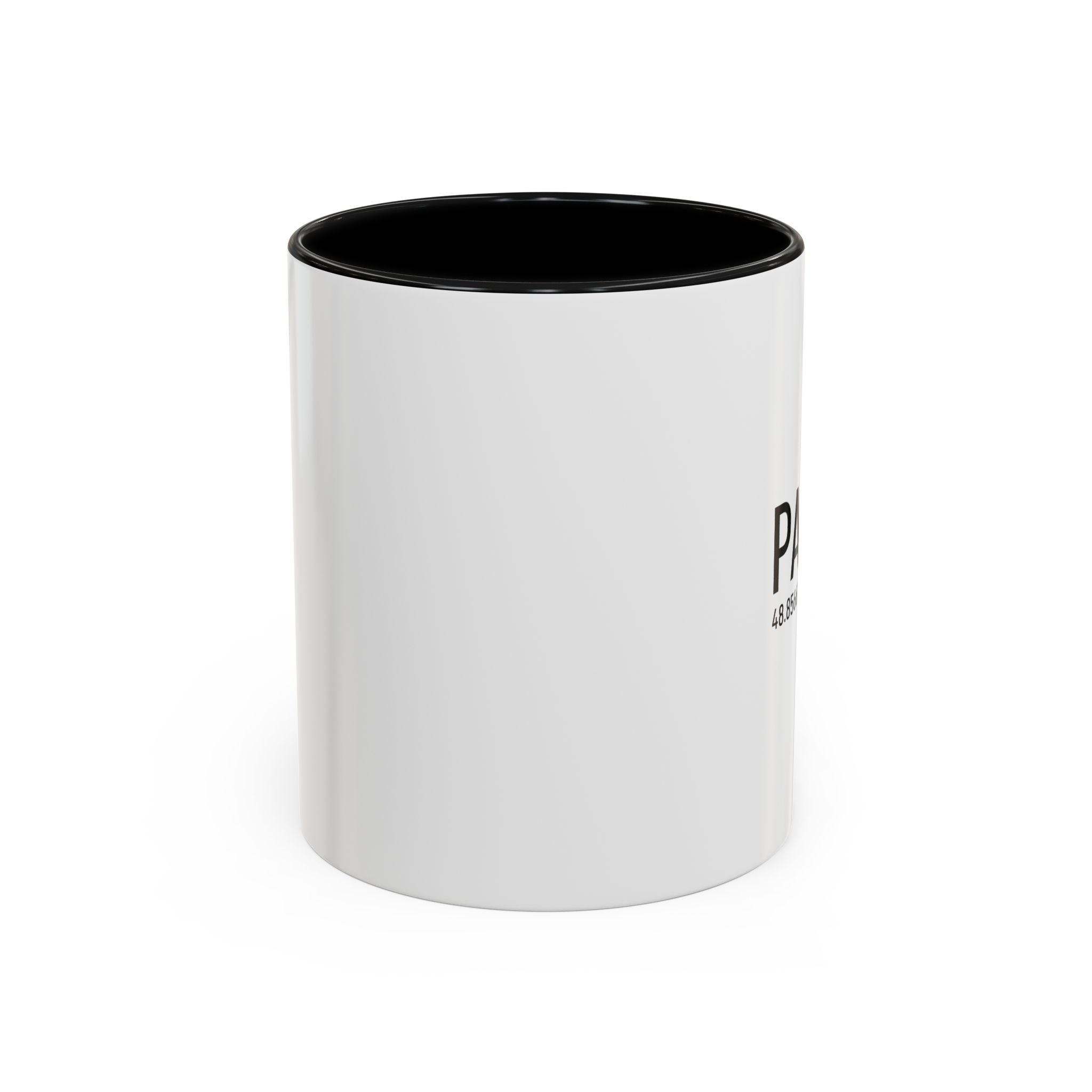Paris Coordinates Accent Coffee Mug — City Travel Souvenir (11/15oz)