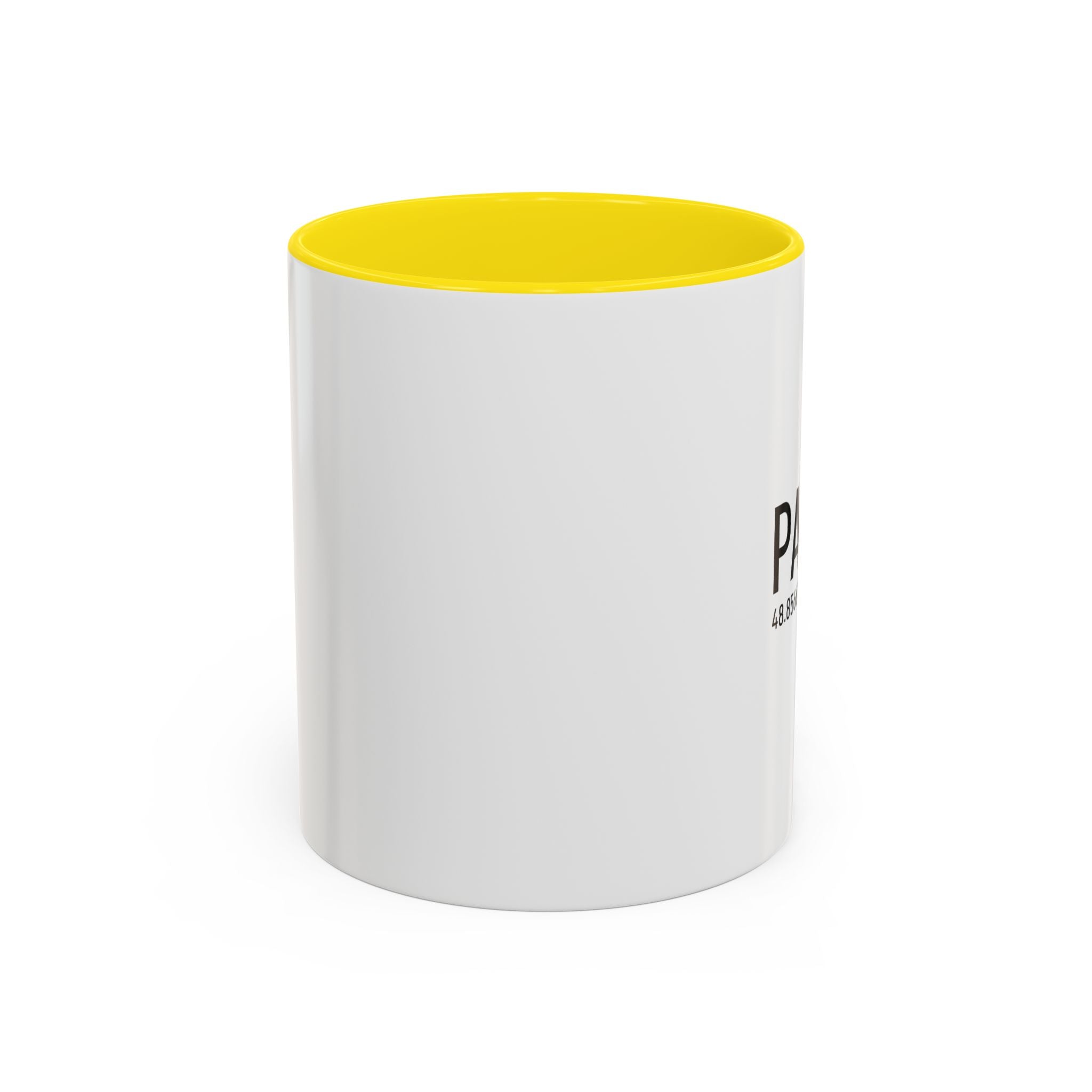 Paris Coordinates Accent Coffee Mug — City Travel Souvenir (11/15oz)