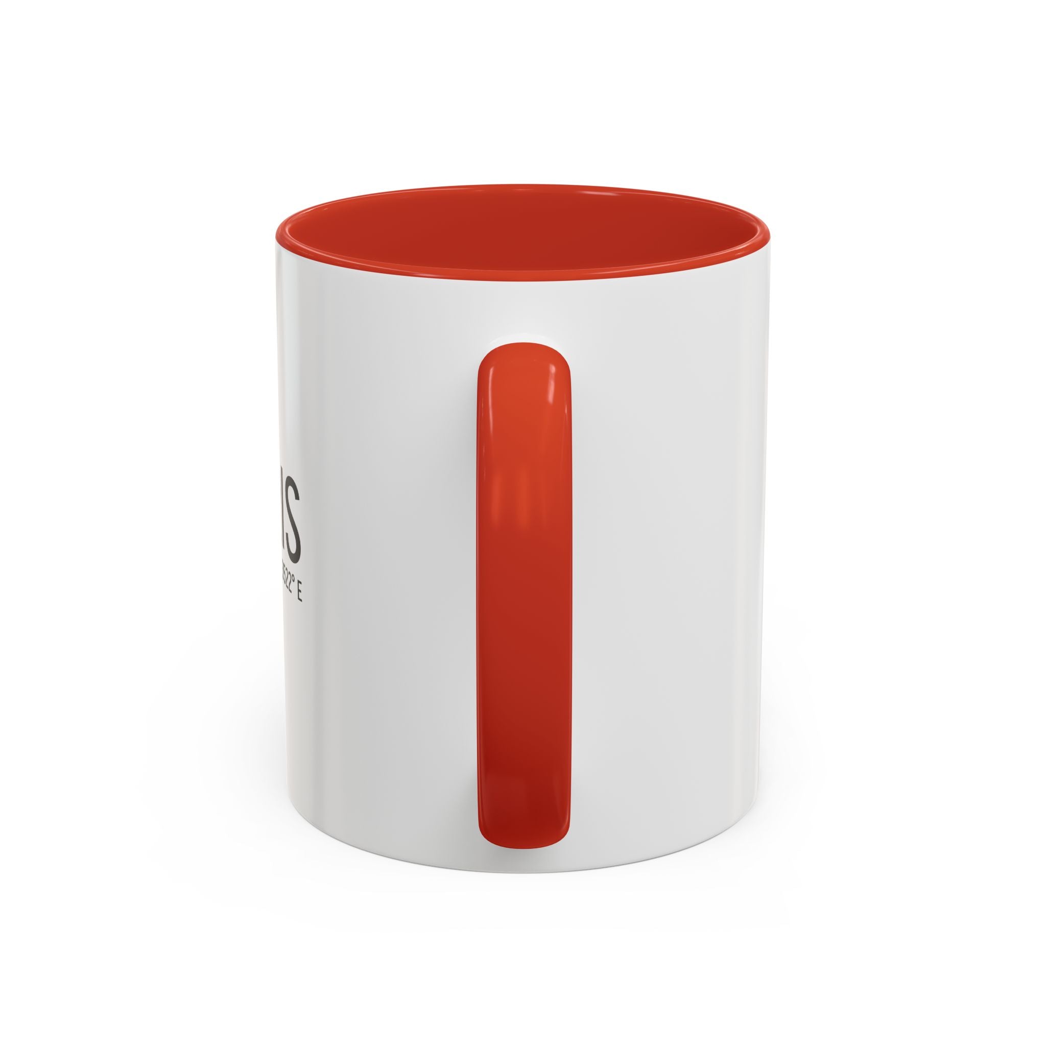 Paris Coordinates Accent Coffee Mug — City Travel Souvenir (11/15oz)