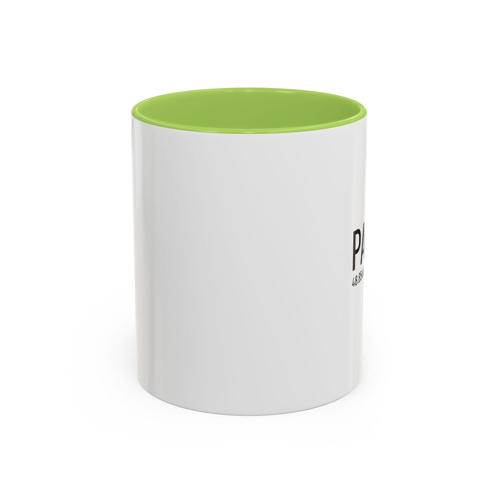 Paris Coordinates Accent Coffee Mug — City Travel Souvenir (11/15oz)