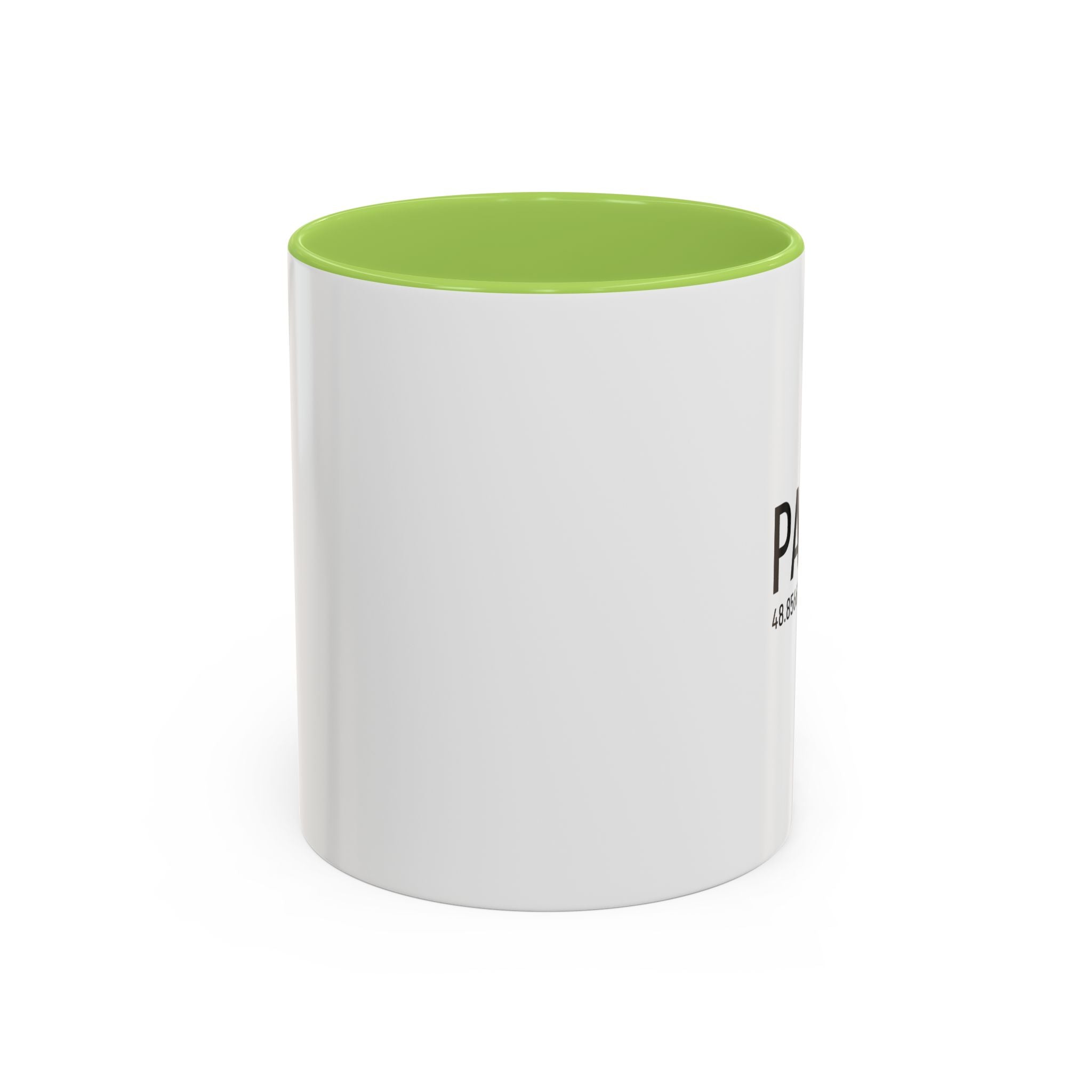 Paris Coordinates Accent Coffee Mug — City Travel Souvenir (11/15oz)