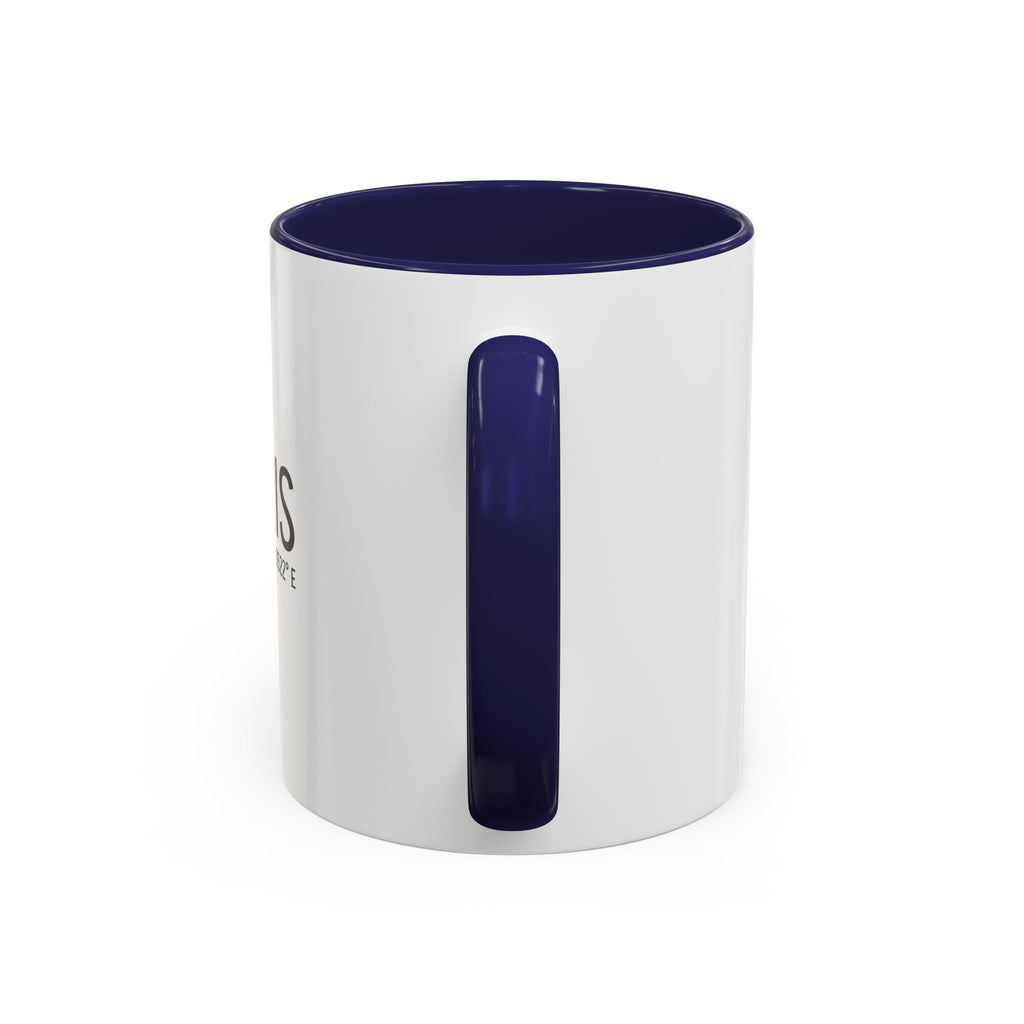Paris Coordinates Accent Coffee Mug — City Travel Souvenir (11/15oz)
