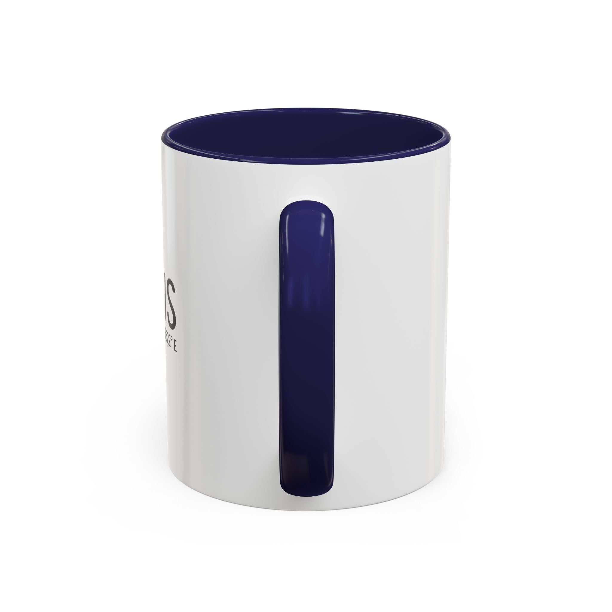 Paris Coordinates Accent Coffee Mug — City Travel Souvenir (11/15oz)