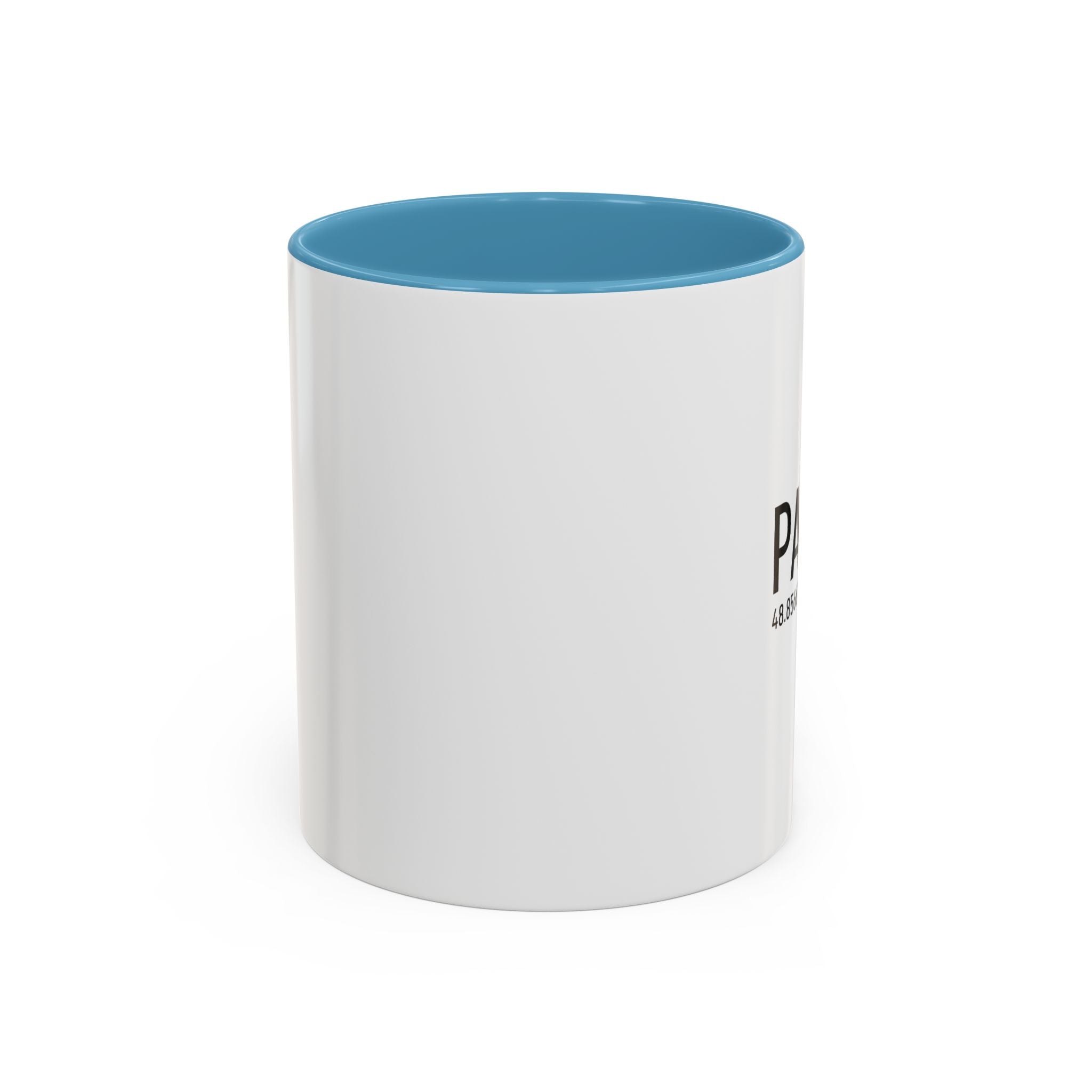 Paris Coordinates Accent Coffee Mug — City Travel Souvenir (11/15oz)