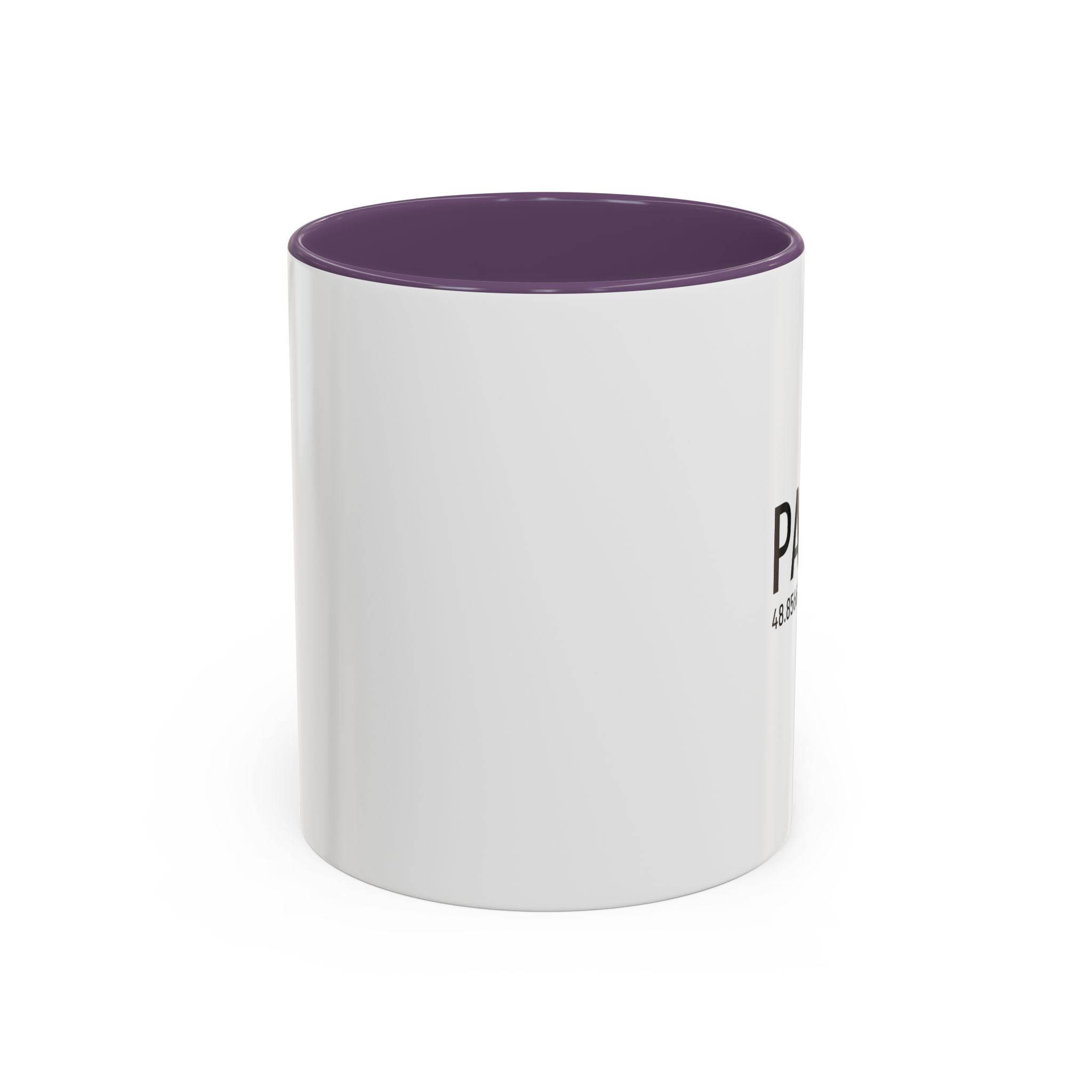 Paris Coordinates Accent Coffee Mug — City Travel Souvenir (11/15oz)