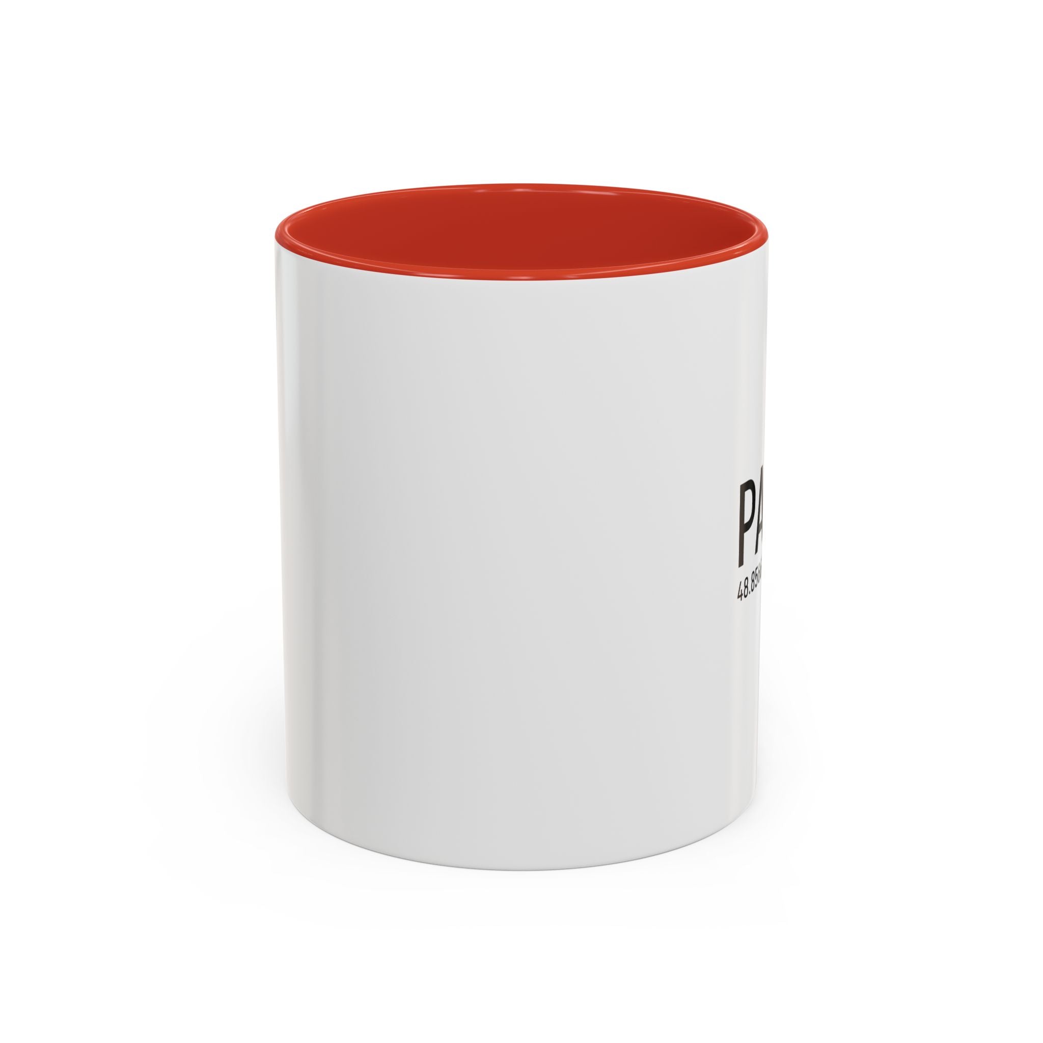 Paris Coordinates Accent Coffee Mug — City Travel Souvenir (11/15oz)