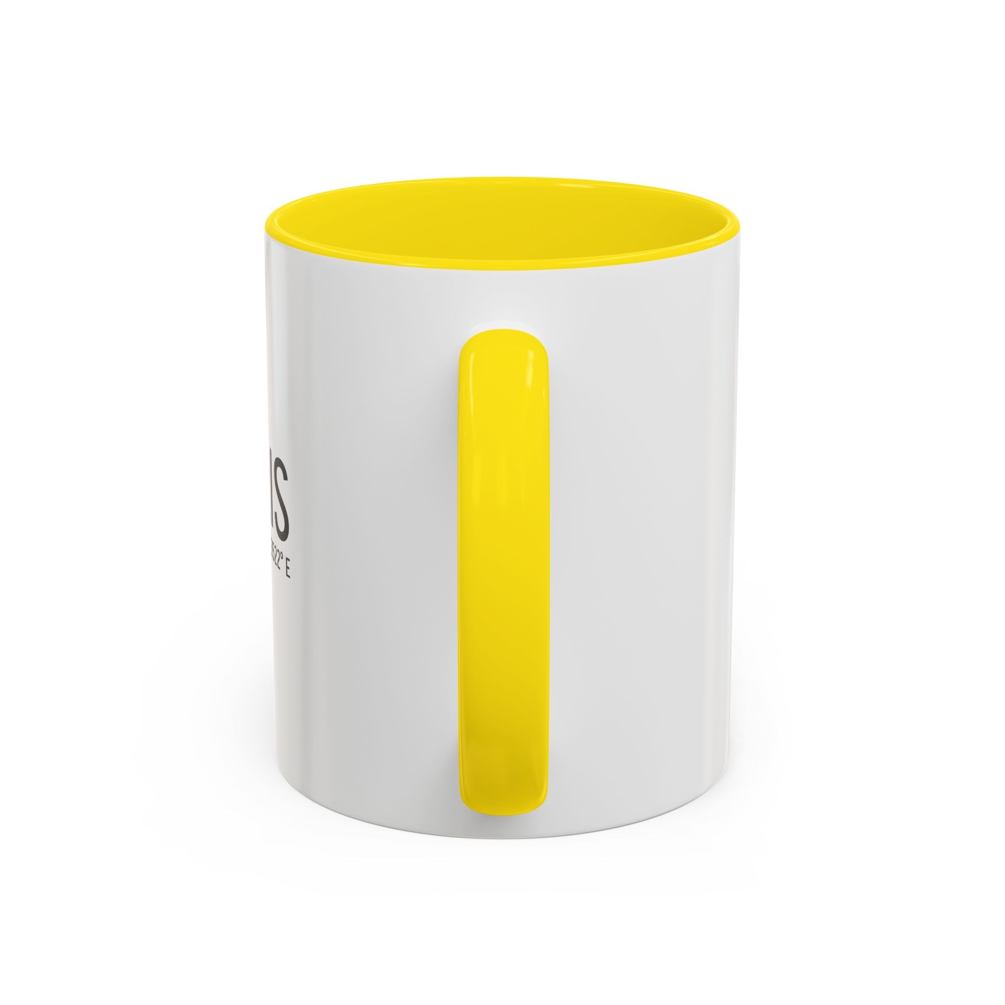 Paris Coordinates Accent Coffee Mug — City Travel Souvenir (11/15oz)