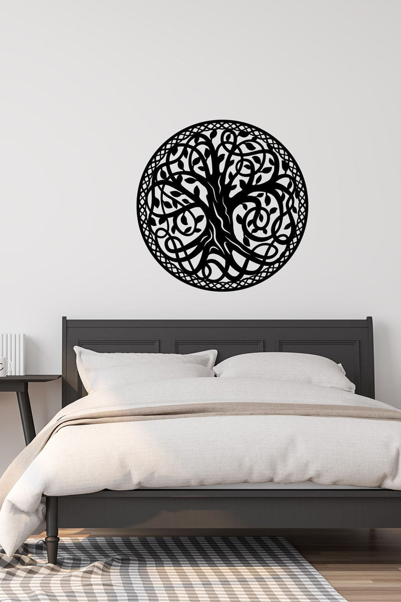 Siyah Yaşam Ağaç Duvar Sticker Seti