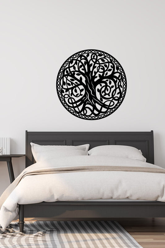 Siyah Yaşam Ağaç Duvar Sticker Seti