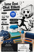 Futbol Tema Okul Etiketi Kalem Defter Etiketi Özel İsim Yazılabilen Etiket 286 Adet İsim Etiketi