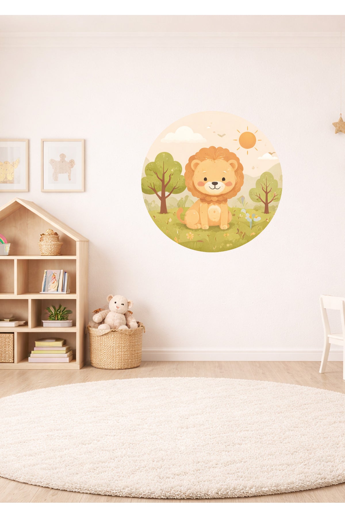 Sevimli Hayvanlar ve Doğa Temalı Çocuk Odası Duvar Sticker Seti