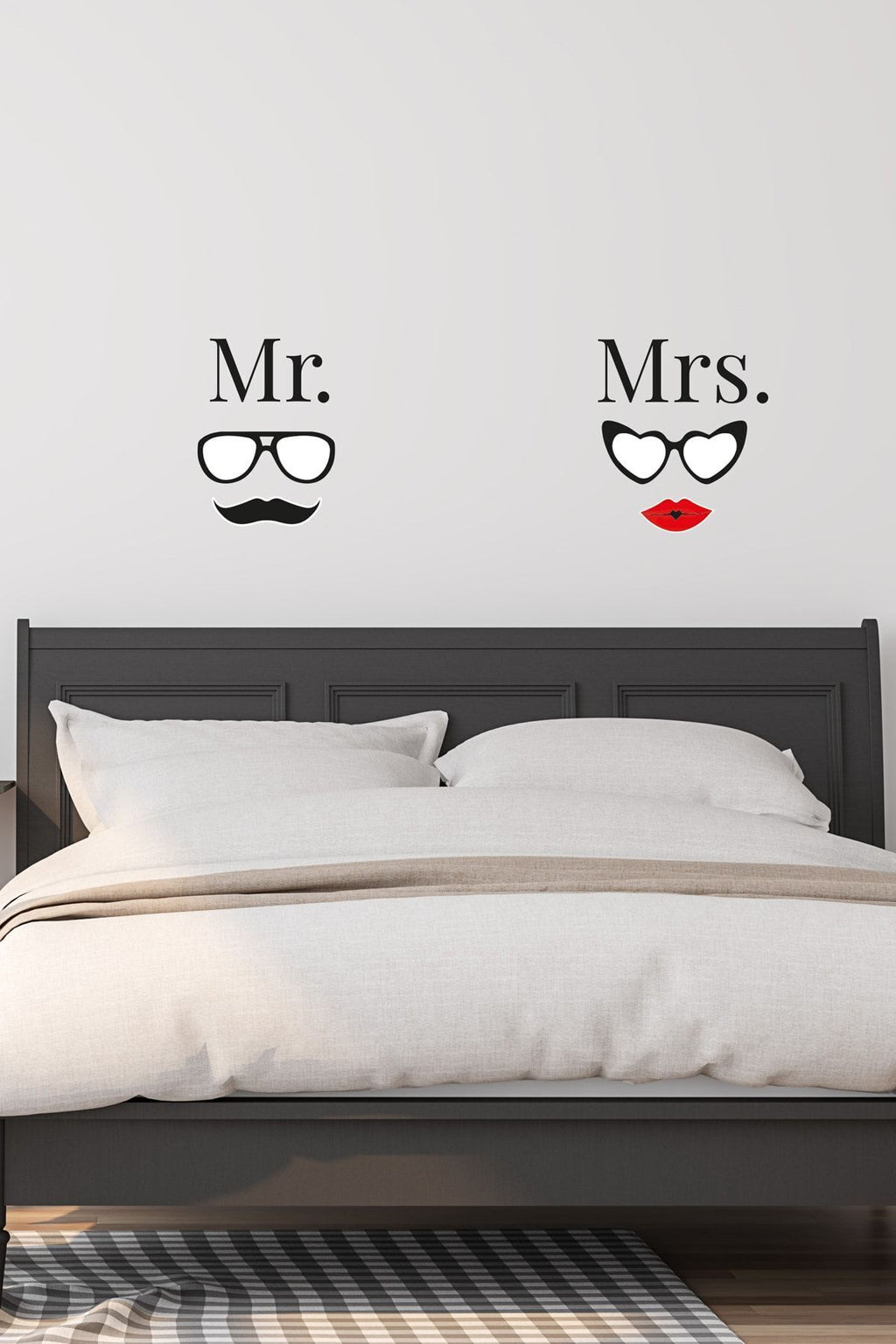 Mr. Mrs. Yatak Odası Başlık Sticker Seti