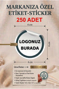 Kişiye Özel Firma Şirket Marka Butik Logo Sticker Paketleme Kargo Ambalaj Etiketi Şeffaf Sticker