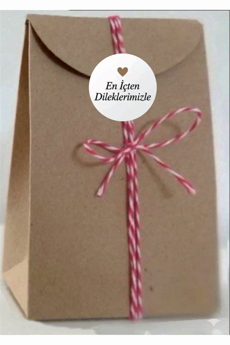Paketleme Kutularına Özel Tasarım Etiketler 4 cm Çapında 15 Adet Sizin için sevgiyle hazırlandı