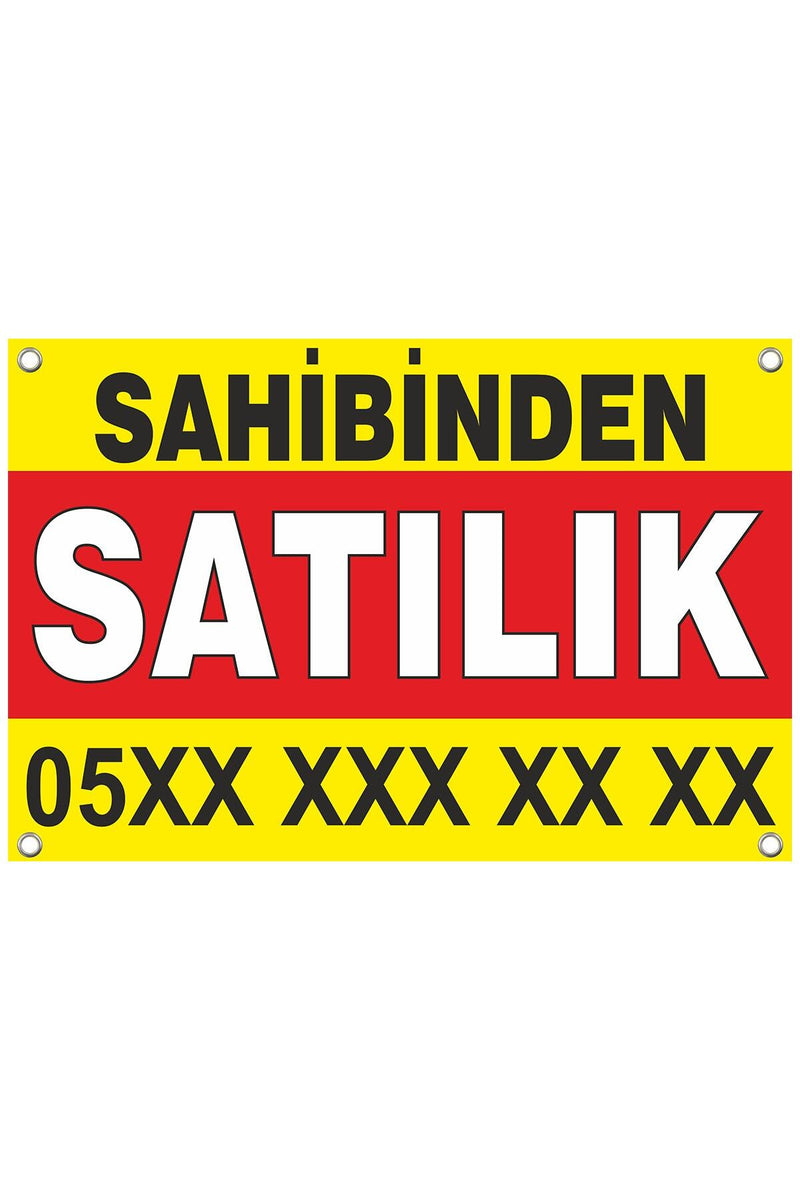 Sahibinden Kiralık Satılık Branda Afiş Pankart 100x200cm