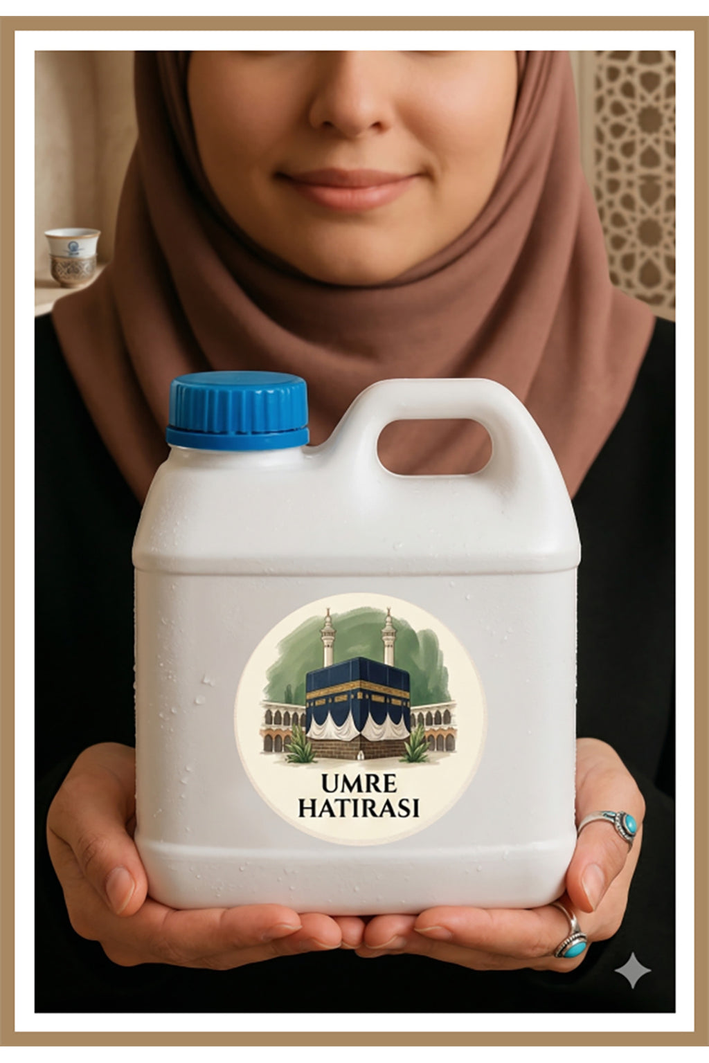 Hac ve Umre Hediyelerine Özel Paketleme Etiketi (4cm) Çıkartma Etiketi, Ambalaj Etiketi