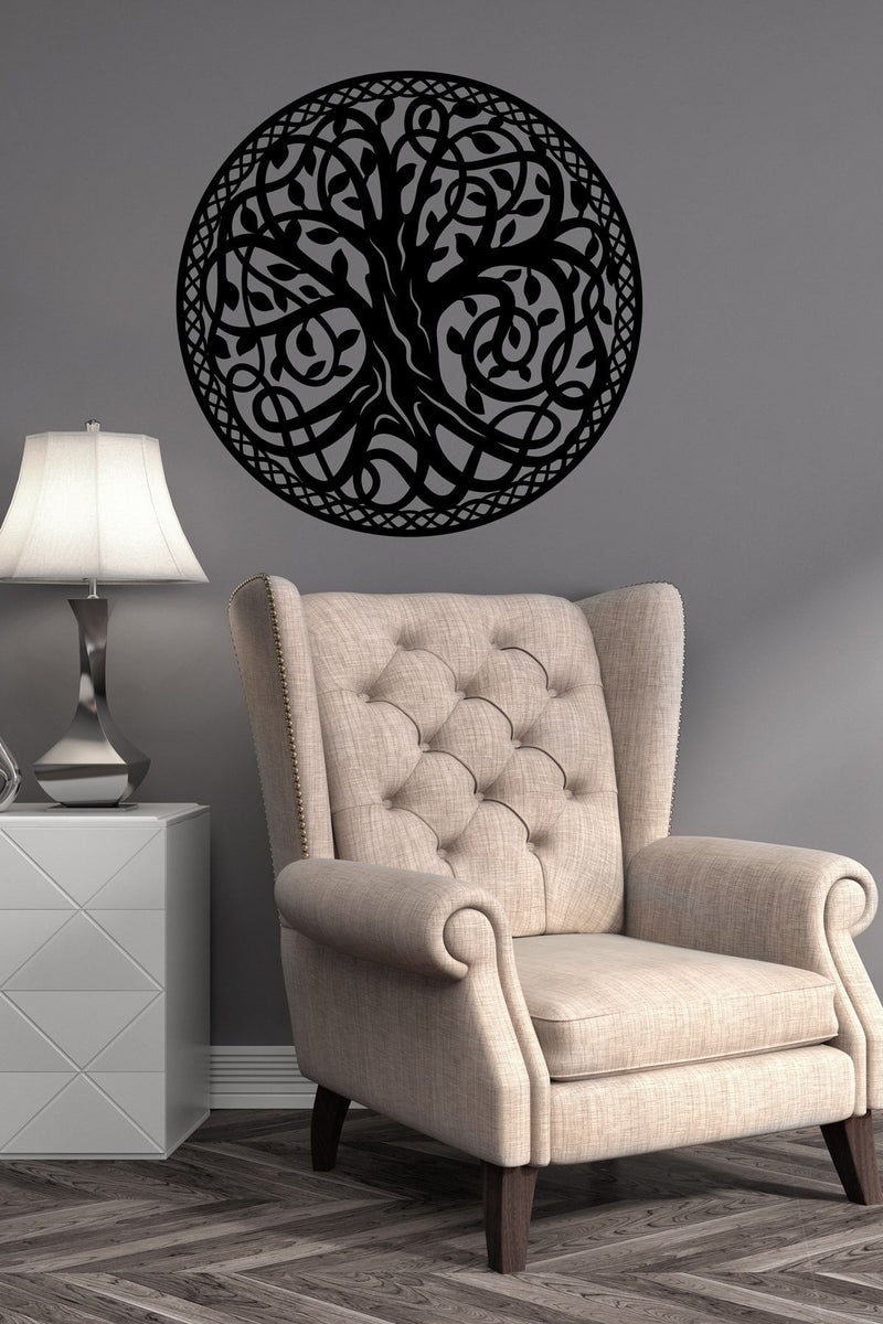 Siyah Yaşam Ağaç Duvar Sticker Seti