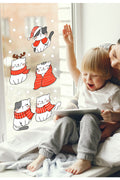 Yeniyıl Kedileri Yılbaşı New Year - Süsleme Cam Duvar Sticker