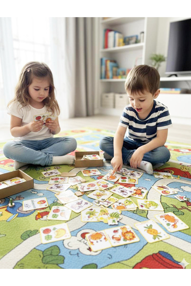 Sim Kids 3lü set 90 parça Eşleştirme Kartları Çocuk Aktivite oyun kartları