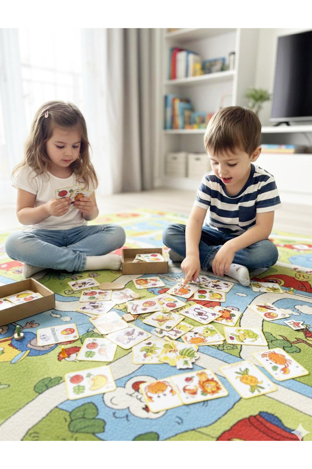Sim Kids 3lü set 90 parça Eşleştirme Kartları Çocuk Aktivite oyun kartları