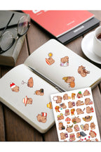 Capybara Kapibara Ajanda, Bullet Journal, Defter, Bisiklet Çıkartma Sticker - 116 adet