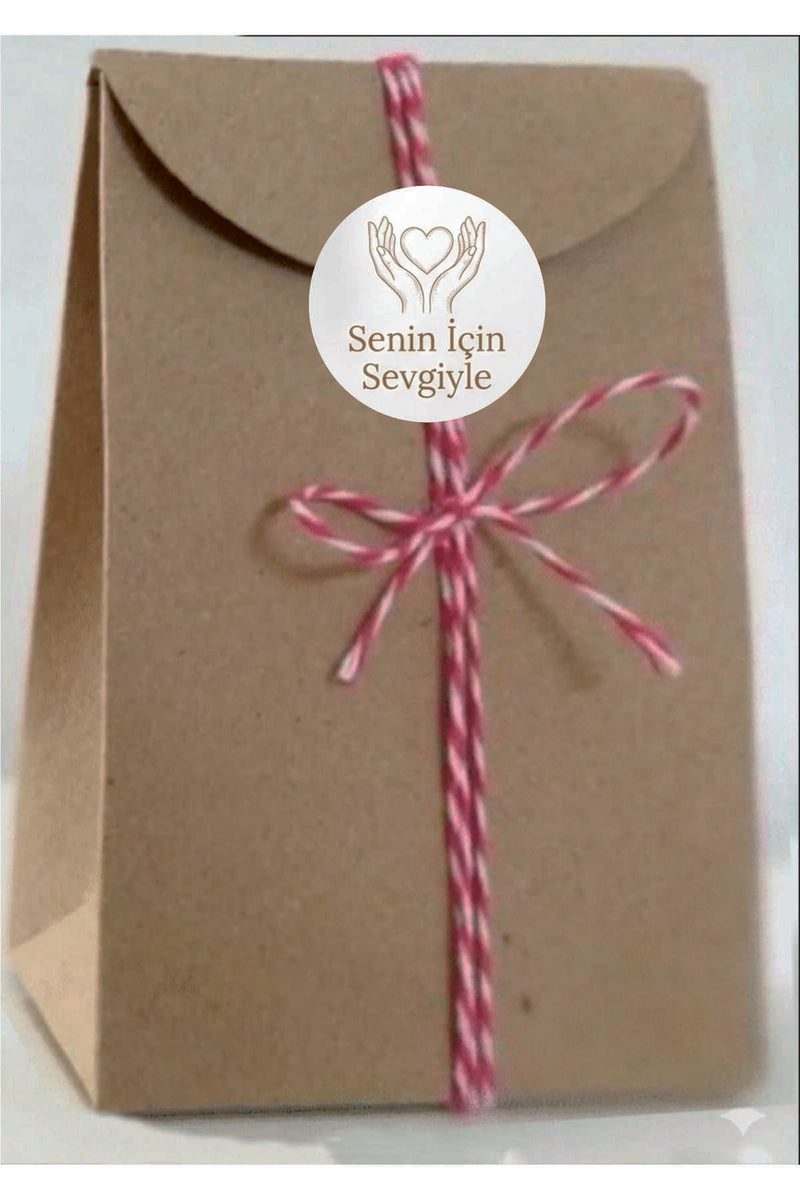 Paketleme Kutularına Özel Tasarım Etiketler 4 cm Çapında 15 Adet