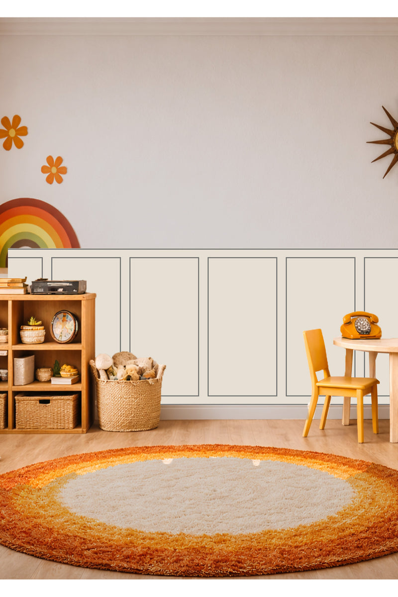 Klasik Çerçeve Desenli Panel Duvar Kaplama Folyosu Sticker Seti