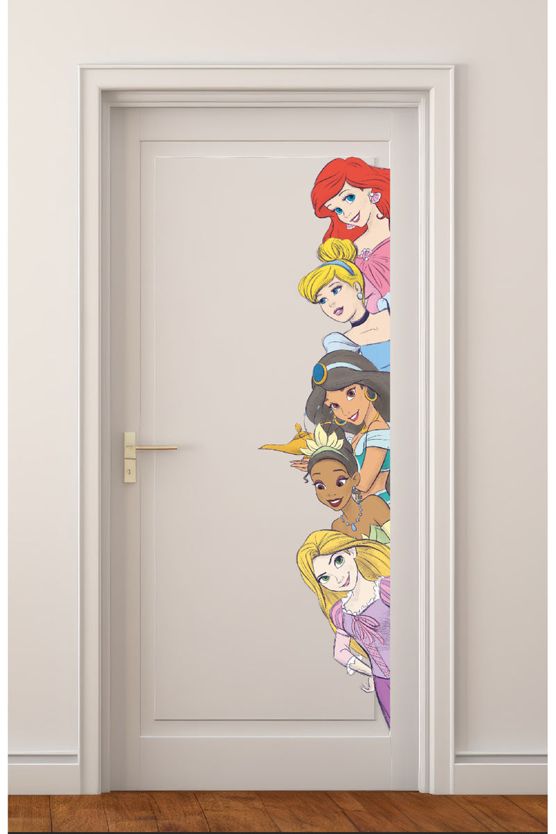 Prensesler Kapı Duvar Kız Çocuk Odası Dekoratif Duvar Sticker