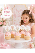 Parti Atlı Karınca Unicorn tema Kız çocuk doğum günü Kürdan Süsleri Cupcake Süsleri 20 adet