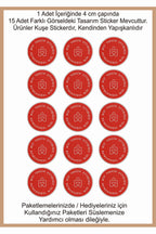 Paketlemeye özel 30 adet sticker, (farklı trend modeller ile mağazamızda kampanyalı olarak satışta)