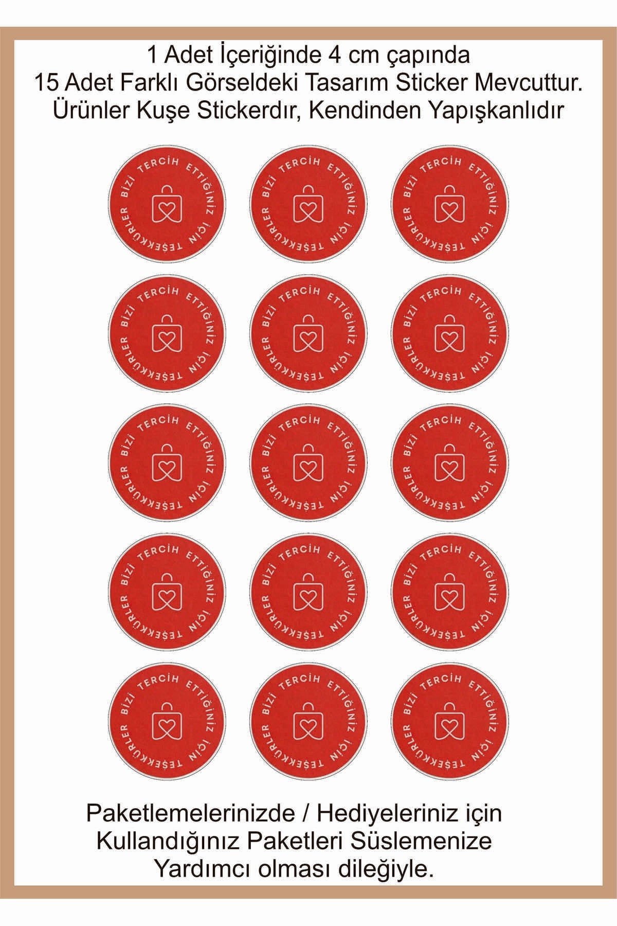 Paketlemeye özel 30 adet sticker, (farklı trend modeller ile mağazamızda kampanyalı olarak satışta)