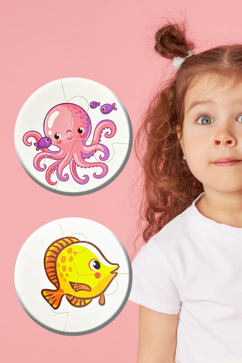 SimKids Deniz Canlıları Temalı 2+ Yap-boz Puzzle Dikkat Geliştiren Zeka Oyunu