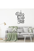 Siyah Paris Duvar Sticker Seti Sim32