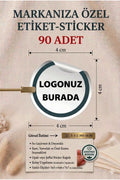 Kişiye Özel Firma Şirket Marka Butik Logo Sticker Paketleme Kargo Ambalaj Etiketi Şeffaf Sticker