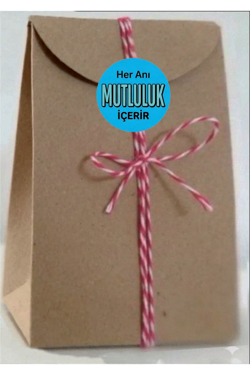 Paketleme Kutularına Özel Tasarım Etiketler 4 cm Çapında 15 Adet