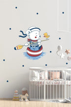 Kaptan Ayıcık Duvar Sticker Seti