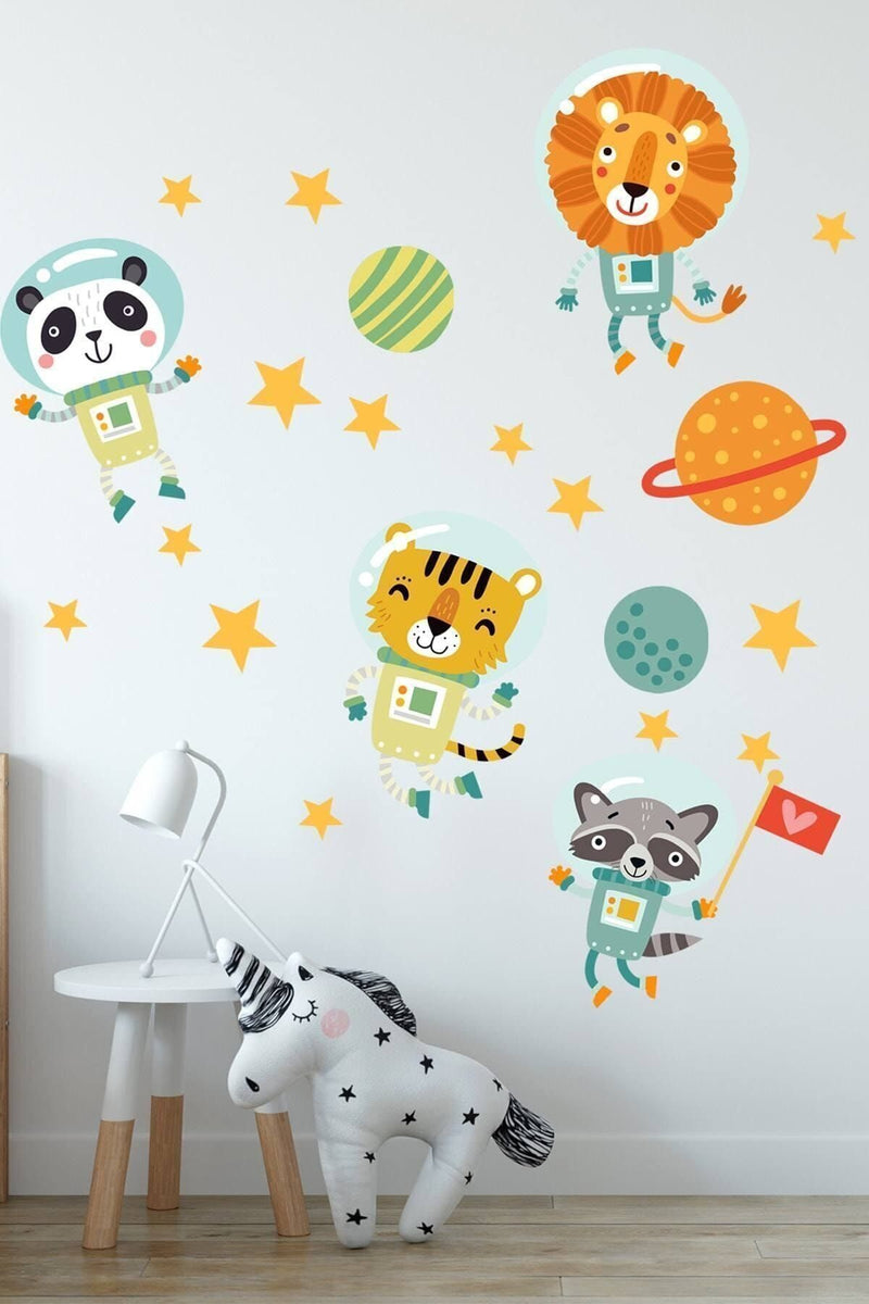 Uzay Temalı Çocuk Duvar Odası Stickerı