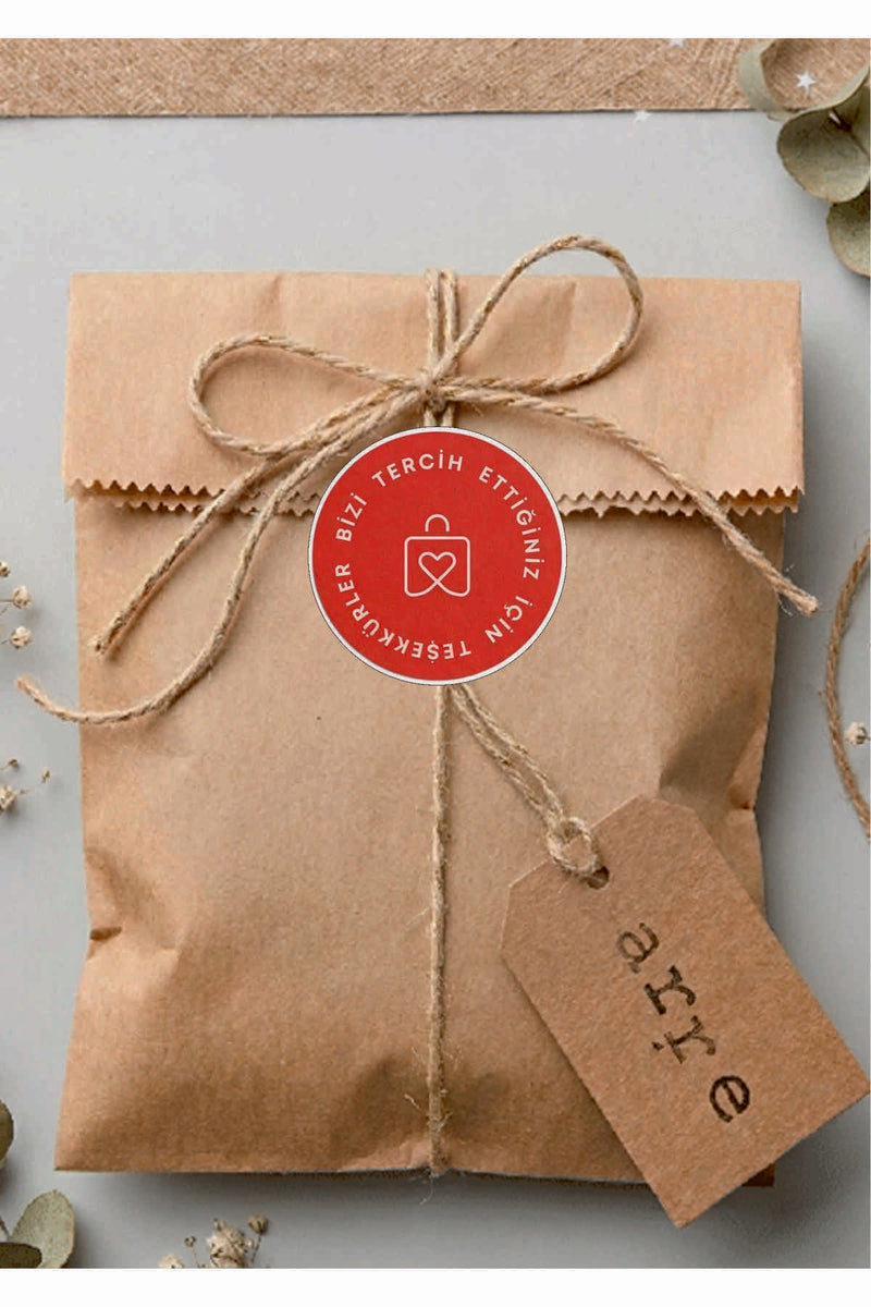 Paketlemeye özel 30 adet sticker, (farklı trend modeller ile mağazamızda kampanyalı olarak satışta)