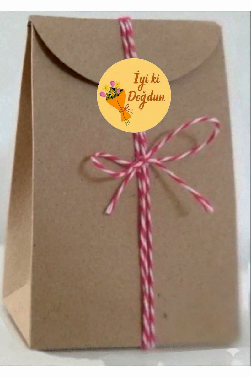 Doğum Günü tebrik sticker seti, 4x4 cm 15 adet Etiket seti