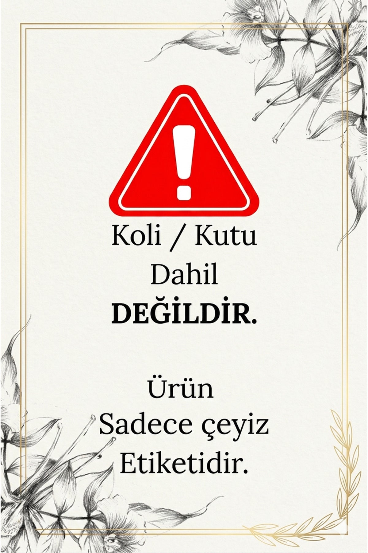 Isimli Özel Çeyiz Etiketi - 3 Farklı boyutta Toplam 46 adet Kendinden Yapışkanlı Etiket
