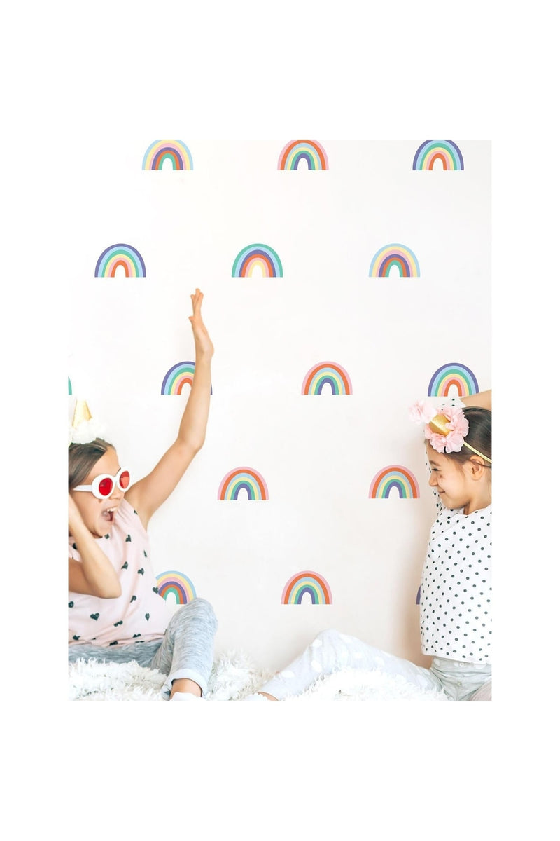 - Sim166 - Renkli Mini Gökkuşakları Duvar Sticker Set Renkli