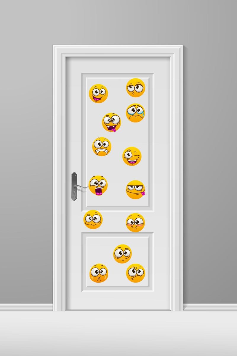 Komik Suratlar Emoji Duşakabin Kapı Duvar Dolap Sticker