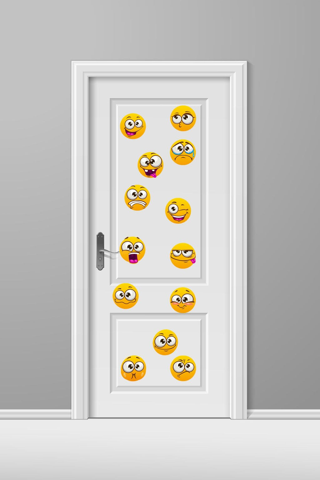 Komik Suratlar Emoji Duşakabin Kapı Duvar Dolap Sticker