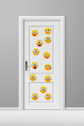 Komik Suratlar Emoji Duşakabin Kapı Duvar Dolap Sticker