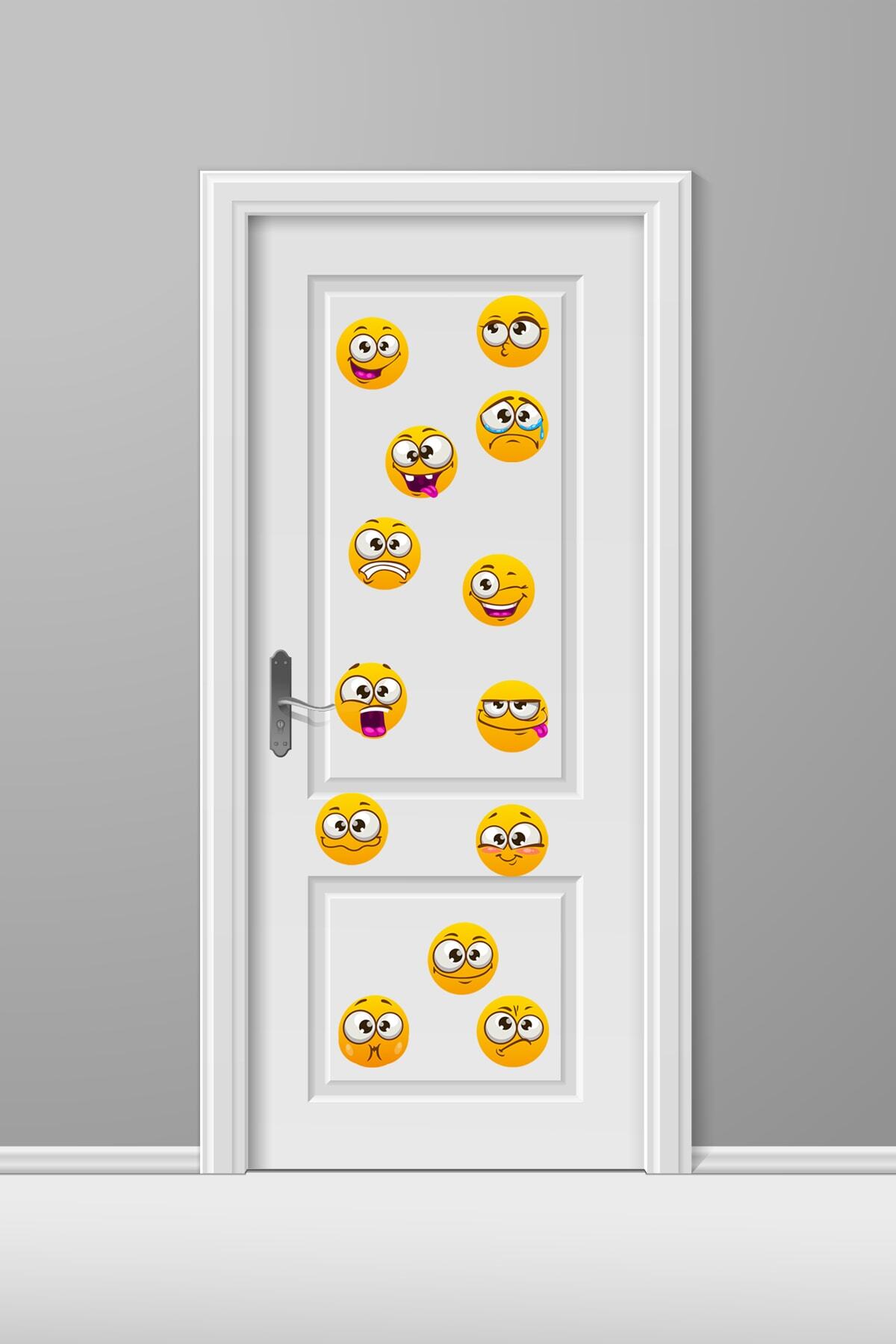 Komik Suratlar Emoji Duşakabin Kapı Duvar Dolap Sticker
